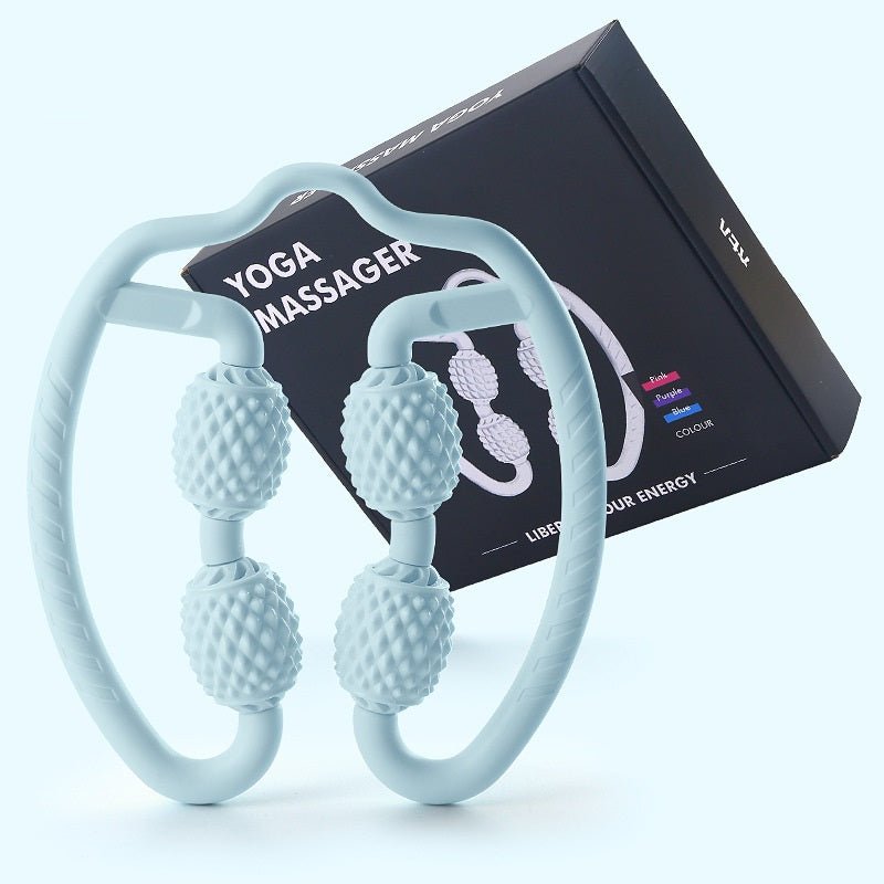 Clip circulaire de massage yoga pour jambes petites, masseur compact quatre roues - IVOIRART.COM