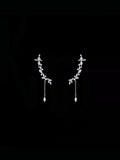 Clip d’oreille esprit fée super brillant fille avec aiguille en argent S925 - IVOIRART.COM