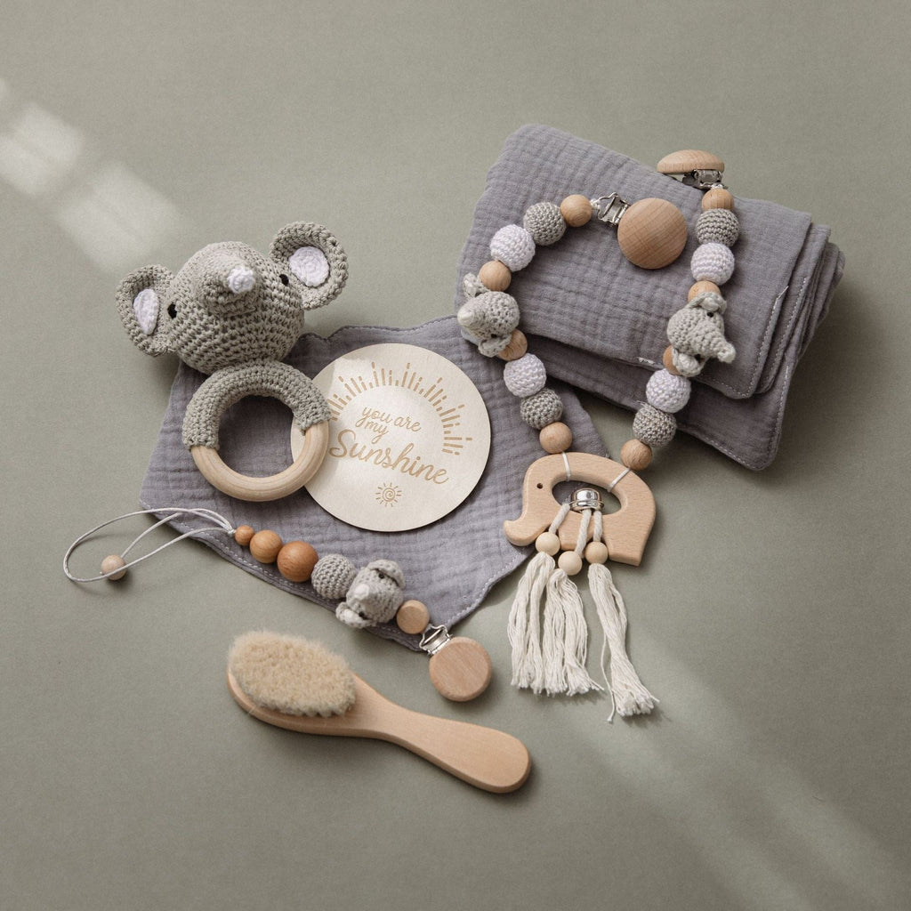 Coffret Cadeau Bébé Complet Nouveau - né - Ensemble Vêtements et Accessoires pour Premier Mois - IVOIRART.COM