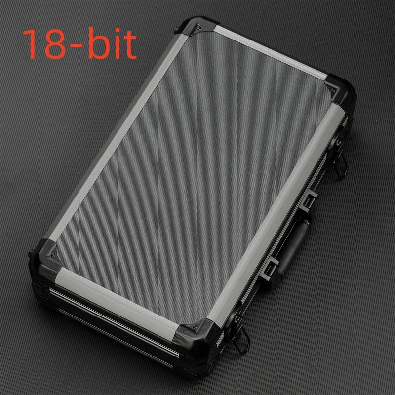 Coffret Montre en Alliage d'Aluminium avec 18 Compartiments - Boîte de Rangement Élégante - IVOIRART.COM