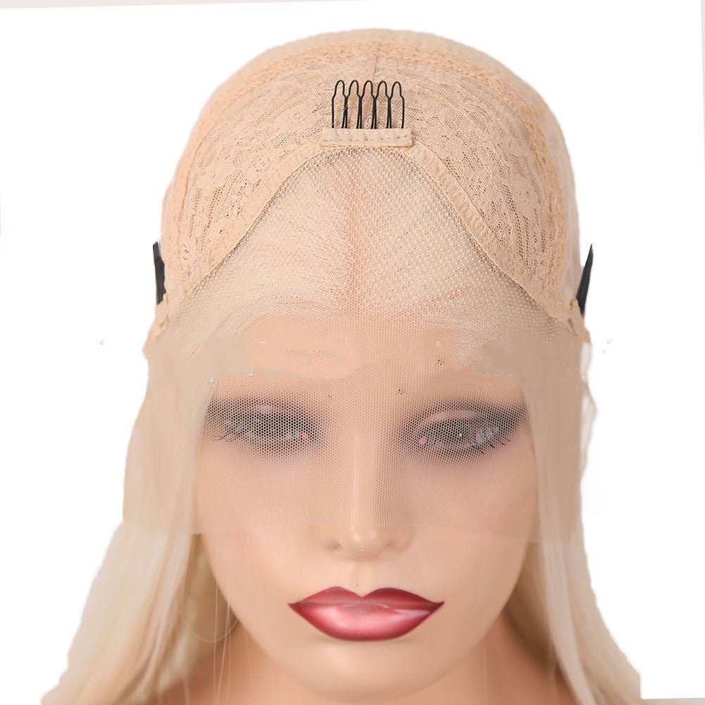 Coiffe pour femme en fibre chimique soie haute température bouclée à dentelle frontale - IVOIRART.COM