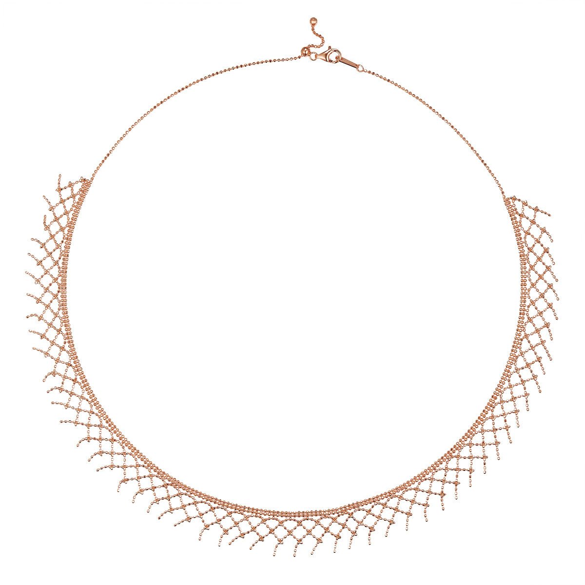 Collier à pampilles en maille argent sterling S925 45 cm réglable 4,7 g 10,5 mm large plaqué platine 3 couleurs coffret cadeau - IVOIRART.COM