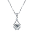 Collier ajouré larme 0,5 ct Moissanite D VVS1 argent sterling S925 plaqué platine - IVOIRART.COM