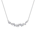 Collier barre sourire en argent sterling 999 CZ, style délicat et luxueux, cadeau idéal d'anniversaire - IVOIRART.COM