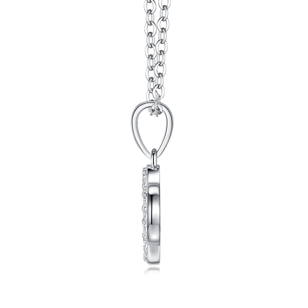 Collier Capricorne en Argent Sterling S925 avec Pierre Moissanite D VVS1, 3,4g Plaqué Platine, Bijou Astrologique avec Certificat GRA - IVOIRART.COM
