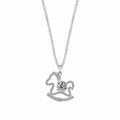 Collier Cheval à Bascule Creux en Argent Sterling 999, Élégant et Tendance, Cadeau Idéal Anniversaire et Fêtes - IVOIRART.COM