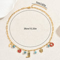 Collier Clavicule Femme Européen-Américain Tendance Émail Géométrique Turquoise - IVOIRART.COM