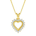 Collier Cœur en Argent Sterling S925 4,1g 45cm Pendentif Moissanite Halo Soleil 20 Pierres GRA Coffret Cadeau Romantique - IVOIRART.COM