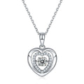 Collier Cœur Moissanite 0,5ct S925 Argent Sterling Certifié GRA 45cm Platine - IVOIRART.COM