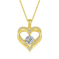 Collier cœur Moissanite en argent sterling S925 4,4g, 45cm, 42 pierres GRA, coffret cadeau romantique plaqué platine - IVOIRART.COM