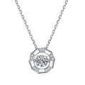 Collier Creux Circulaire en Moissanite 0,5 ct D VVS1 Argent Sterling S925 45 cm Plaqué Platine Certifié GRA avec Coffret Cadeau - IVOIRART.COM