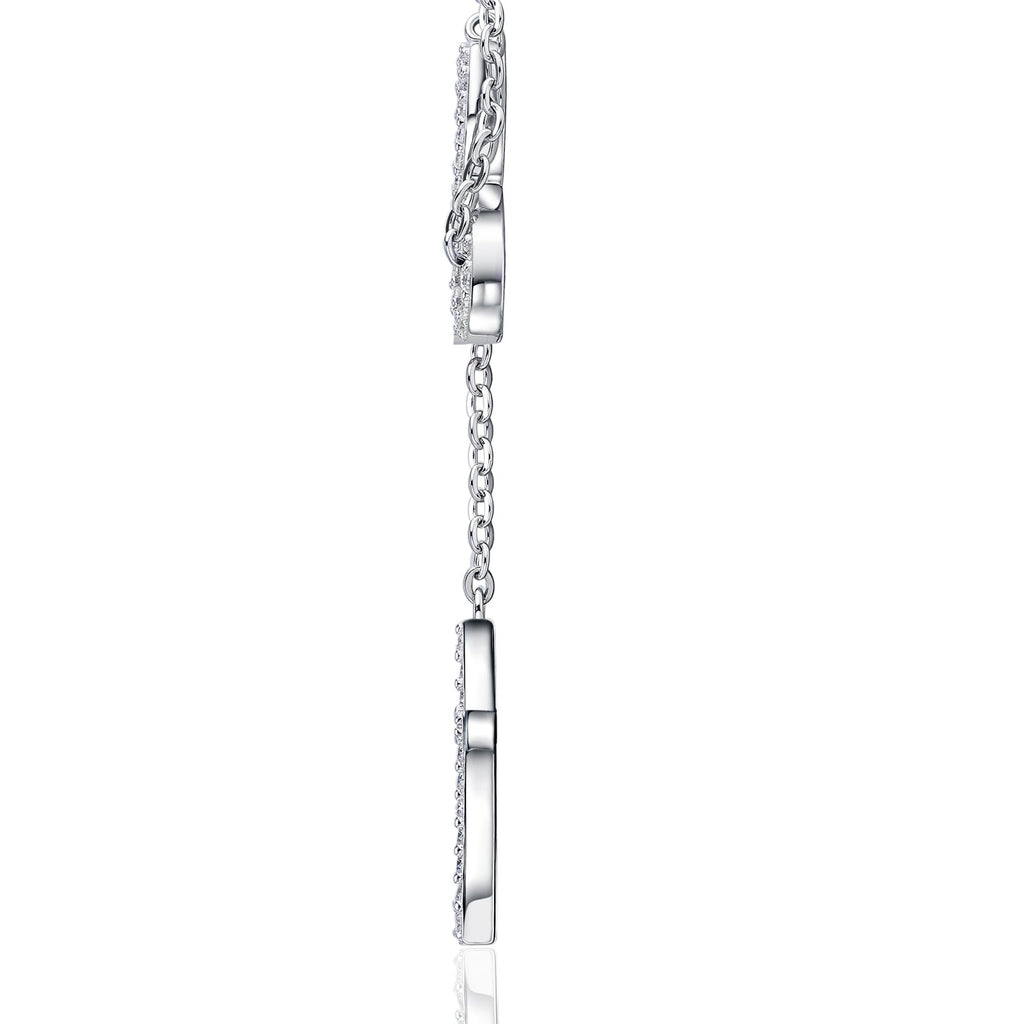 Collier Croix Infini en Argent S925 avec Pendentif Moissanite VVS1 D, Bijou Chrétien Platine 3,2g, Coffret Cadeau - IVOIRART.COM