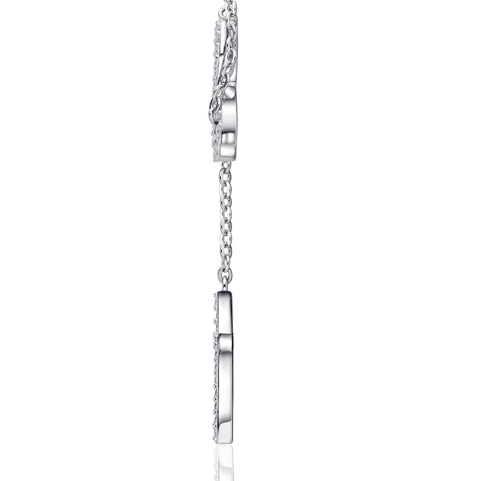 Collier Croix Infini en Argent S925 avec Pendentif Moissanite VVS1 D, Bijou Chrétien Platine 3,2g, Coffret Cadeau - IVOIRART.COM