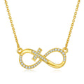 Collier Croix Infinie en Argent Sterling S925 3,7g 45cm, Pendentif Moissanite 36 Pierres avec Certificat GRA, Plaqué Platine, Coffret Cadeau - IVOIRART.COM