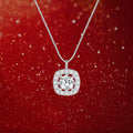 Collier Cube de Sucre en Argent 999 Fin pour Femme, Style Coréen Luxe Élégant - IVOIRART.COM