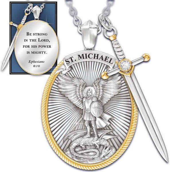 Collier de Foi Mythologie Occidentale avec Bouclier de Protection 65 cm - IVOIRART.COM
