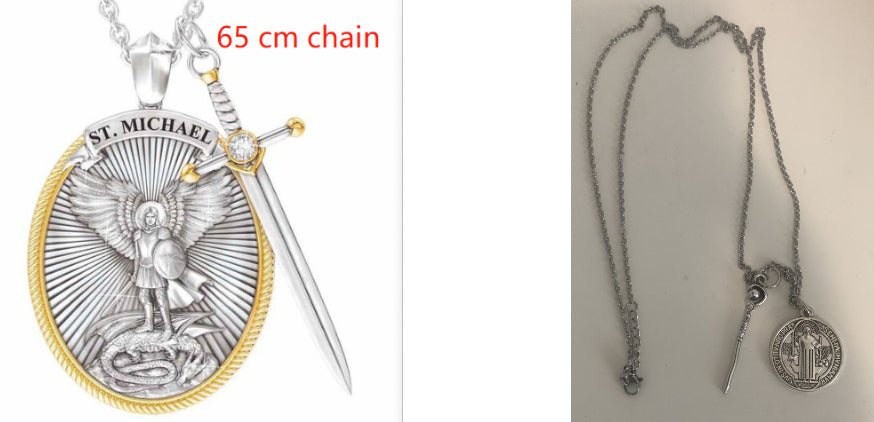 Collier de Foi Mythologie Occidentale avec Bouclier de Protection 65 cm - IVOIRART.COM