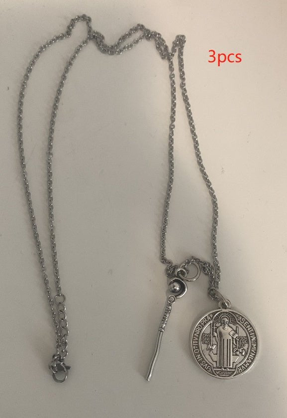 Collier de Foi Mythologie Occidentale avec Bouclier de Protection 65 cm - IVOIRART.COM