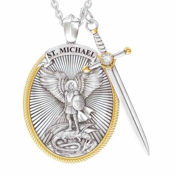Collier de Foi Mythologie Occidentale avec Bouclier de Protection 65 cm - IVOIRART.COM