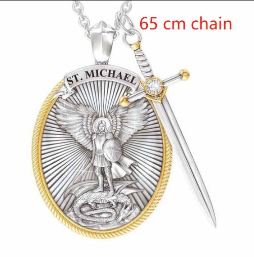 Collier de Foi Mythologie Occidentale avec Bouclier de Protection 65 cm - IVOIRART.COM