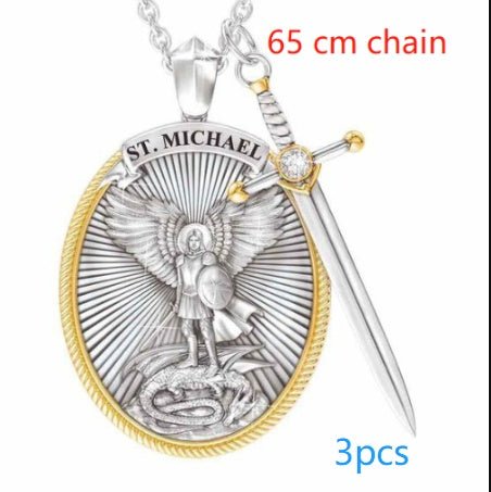 Collier de Foi Mythologie Occidentale avec Bouclier de Protection 65 cm - IVOIRART.COM
