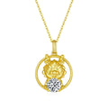 Collier Dragon du Zodiaque Chinois en Argent Sterling S925 Doré, Moissanite 1ct D Couleur VVS1, Poids 4,7g, Coffret Cadeau Certifié GRA - IVOIRART.COM