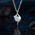 Collier en Argent Sterling 999 avec Ruban et Zircon, Style Luxueux Délicat, Cadeau Idéal Anniversaire & Jubilé - IVOIRART.COM