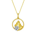 Collier en argent sterling S925 plaqué or avec moissanite 1ct D Couleur VVS1, signe astrologique Coq, poids 4,2 g, cadeau Benmingnian certifié GRA, boîte cadeau - IVOIRART.COM