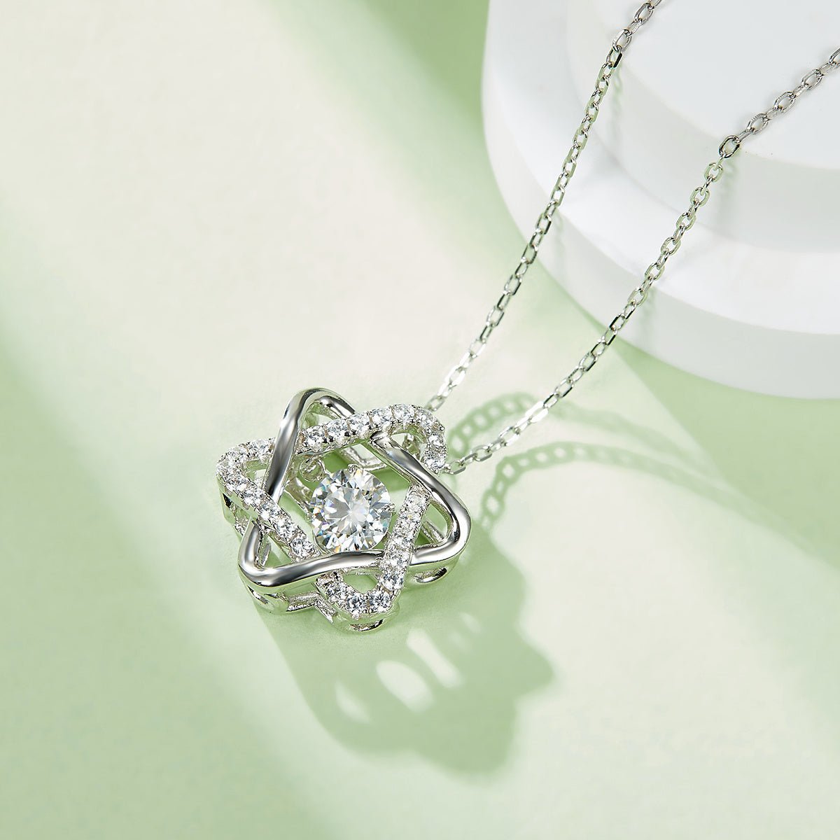 Collier Étoile d'Hexagramme en Argent Sterling S925 0,5 ct Moissanite D VVS1 - IVOIRART.COM