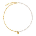 Collier Femme en Perles Baroques avec Pendentif Cœur en Argent 925 - IVOIRART.COM