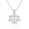 Collier Femme S925 Argent Sterling Signe Astrologique Balance Moissanite D VVS1 - IVOIRART.COM