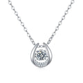 Collier fer à cheval en argent sterling S925 0,5ct moissanite D VVS1, chaîne 45cm, plaqué platine, certificat GRA, boîte cadeau - IVOIRART.COM