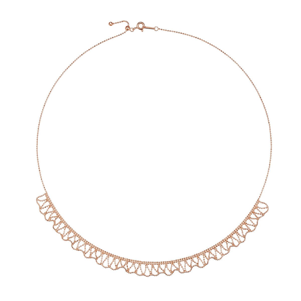Collier festonné en argent sterling S925, 45 cm ajustable, 3,6 g, 9 mm, 3 couleurs plaqué platine, coffret cadeau - IVOIRART.COM
