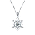 Collier Flocon de Neige en Argent Sterling S925 Moissanite 0,5ct D VVS1 45cm - IVOIRART.COM