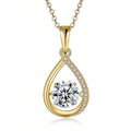 Collier Goutte d'Eau Moissanite 1ct D Couleur VVS1 Argent Sterling S925 45cm Plaqué Platine Or Certifié GRA Coffret Cadeau - IVOIRART.COM