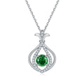 Collier goutte en argent S925 avec 1ct Moissanite D-VVS1, plaqué platine, coffret - IVOIRART.COM