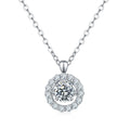 Collier Halo Moissanite 0,5ct Couleur D VVS1 en Argent Sterling S925 Plaqué Platine 45cm Boîte Cadeau Certifiée GRA - IVOIRART.COM