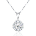 Collier Halo Moissanite 1ct D Couleur VVS1 en Argent Sterling S925, 40cm, Placage Platine, Certifié GRA, Coffret Cadeau - IVOIRART.COM