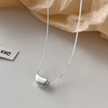 Collier haricot d'acacia en argent massif S925 pour femmes, chaîne minimaliste style clavicule, bijou au design unique et luxueux - IVOIRART.COM