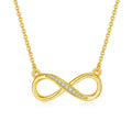 Collier Infini Moissanite 11 Pierres Argent Sterling S925 3,2g 45cm Plaqué Platine - IVOIRART.COM