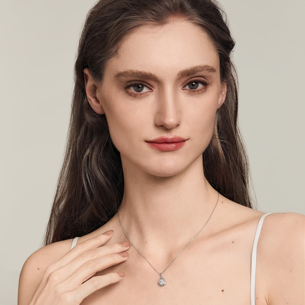 Collier Infini Moissanite 1CT pour Femme, Argent Sterling S925 Cadeau - IVOIRART.COM