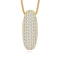 Collier Initiale en Lettres Bulles 10,58g Plaqué Or S925 pour Femmes, Pendentif Moissanite D Couleur VVS1 avec Certificat GRA, Coffret Cadeau Personnalisé Solide A-Z - IVOIRART.COM