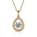 Collier Larme en Moissanite 1 Carat D VVS1 Argent S925 Plaqué Platine 45cm - IVOIRART.COM