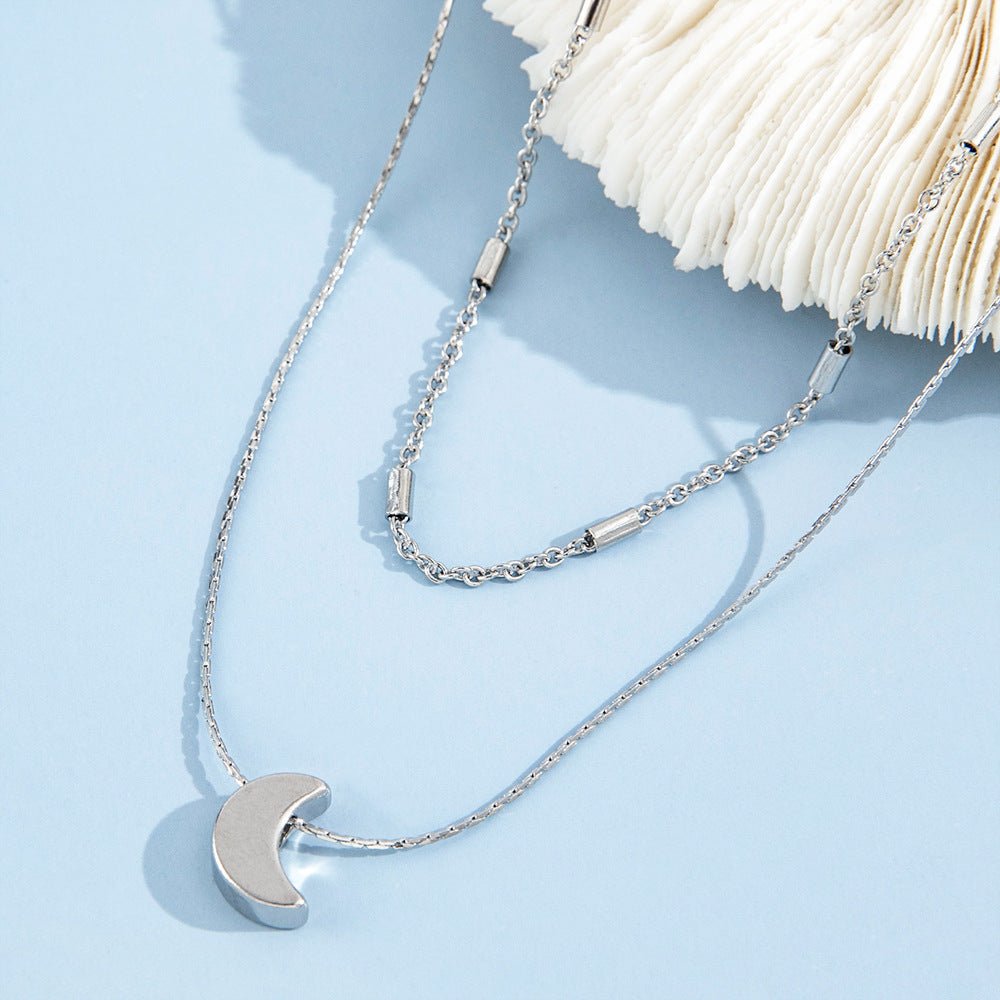 Collier Minimaliste Européen et Américain Double - couche pour Clavicule Argenté - IVOIRART.COM