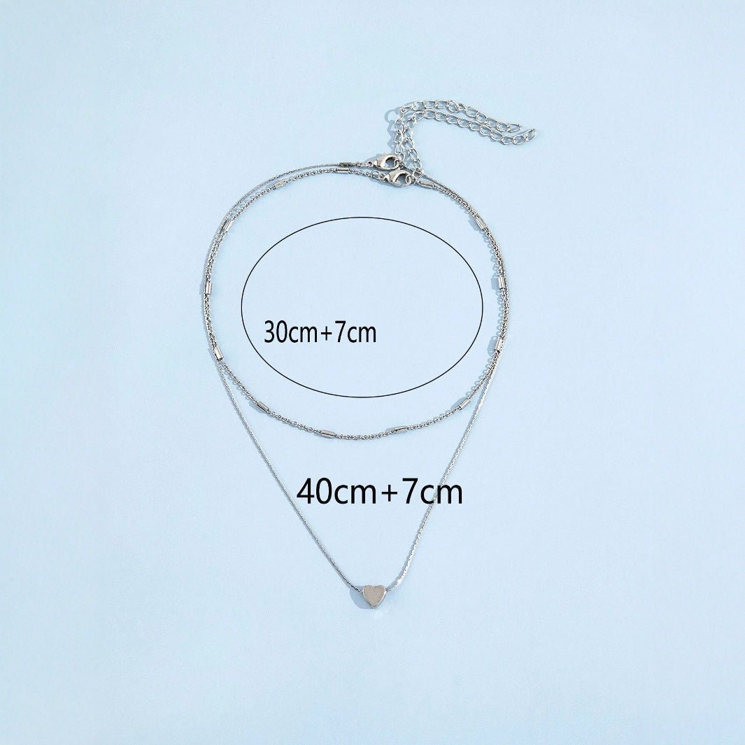 Collier Minimaliste Européen et Américain Double - couche pour Clavicule Argenté - IVOIRART.COM