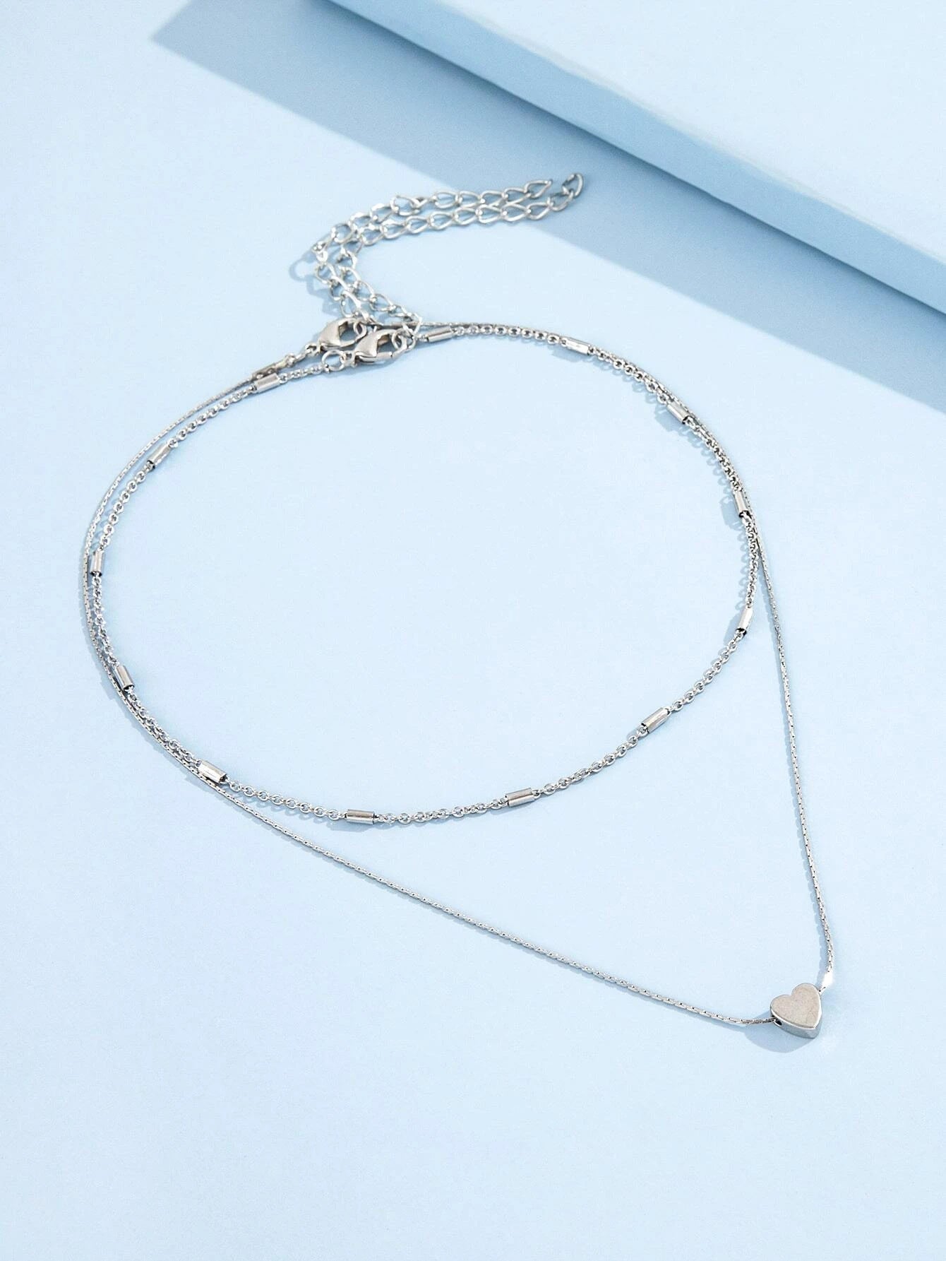 Collier Minimaliste Européen et Américain Double - couche pour Clavicule Argenté - IVOIRART.COM
