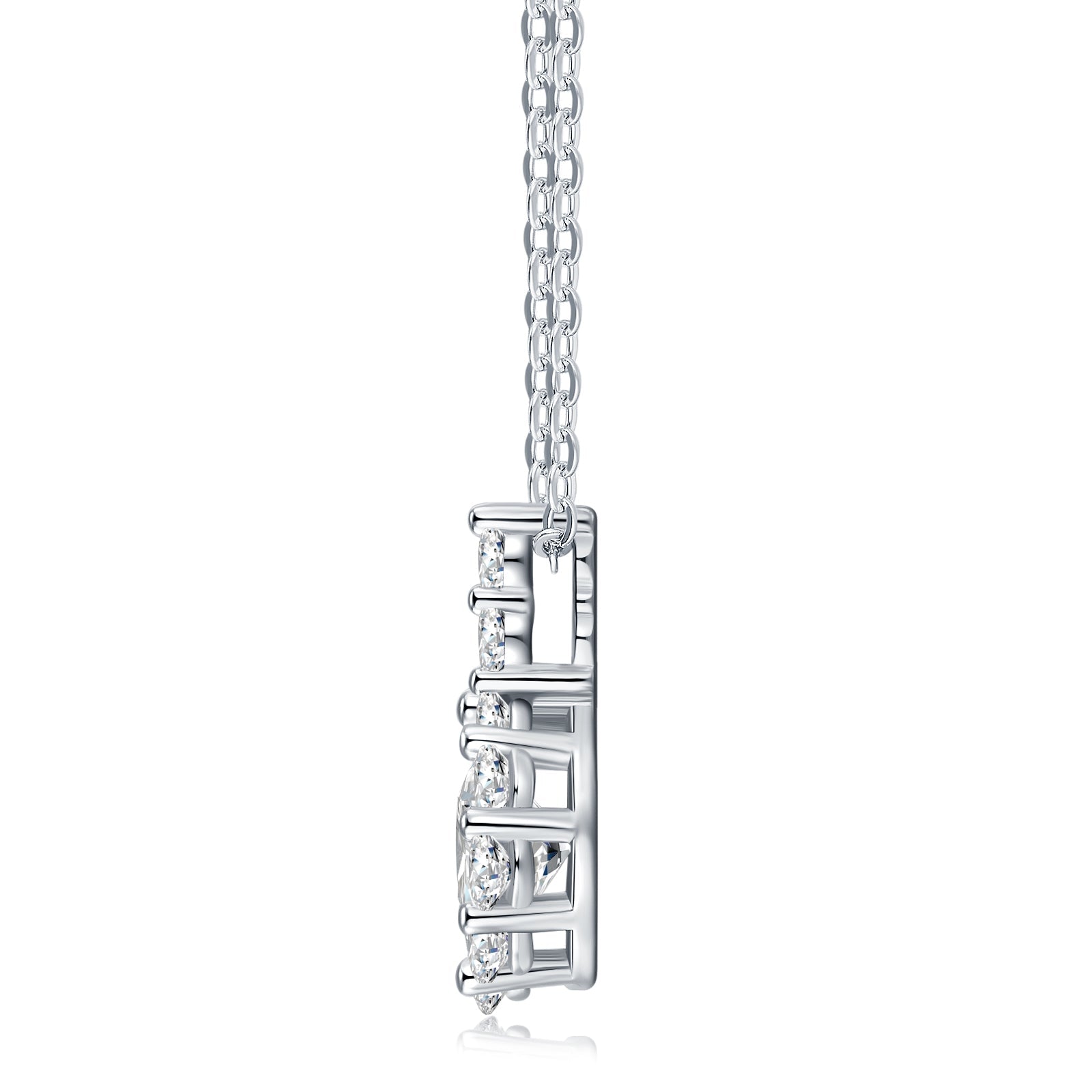 Collier Moissanite 1ct Couleur D VVS1 Argent Sterling S925 Plaqué Platine 40 cm - IVOIRART.COM
