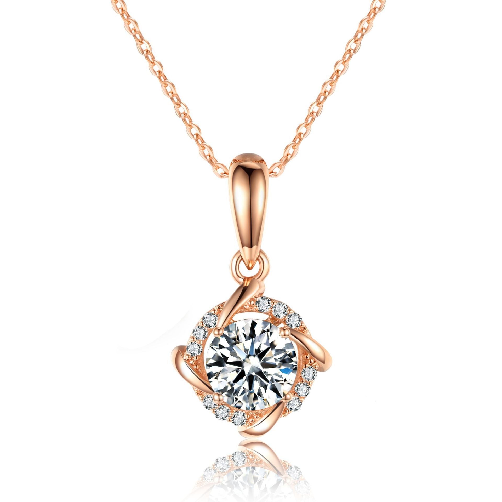 Collier Moissanite 1ct D-VVS1 S925 Argent Sterling Plaqué Platine 40/45cm GRABox - IVOIRART.COM