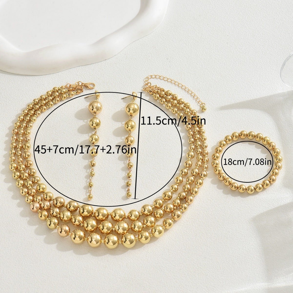 Collier multi-couches perles Y2K & boucles assorties — Style hot girl quotidien ! - IVOIRART.COM