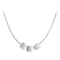 Collier pendentif cube en argent sterling 999, style minimaliste chic, quotidien et bureau - IVOIRART.COM